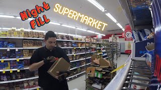 Working in a Grocery Supermarket  Night Fill ASMR [upl. by Sutelc123]