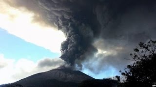 SPECTACULAR EL SALVADOR VOLCANO SPEWS ASH  BBC NEWS [upl. by Alwyn]