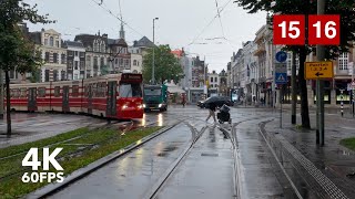 Rainy afternoon ride  🚊 HTM Line 1615  🇳🇱 The Hague  4K Tram Cabview  Siemens Avenio [upl. by Sirrep531]