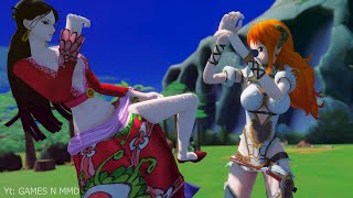 Boa Hancock Vs Nami from One Piece MMD Fight  Miku Miku Dance  MMD  Fight Animation 4K [upl. by Hasan]