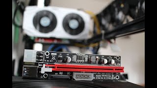 How to wire and install PCIe RISERS on any PC Mining rig build [upl. by Yemrej]