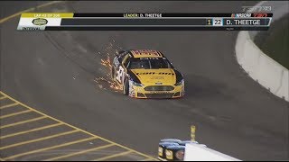 NASCAR Pintys Series 2017 Jukasa Motor Speedway Alex Labbé Puncture Crashes [upl. by Dulcine144]