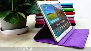 Samsung Galaxy Tab S 105 T800 T805 PU Leather Smart Cover Case Review [upl. by Enyaw]