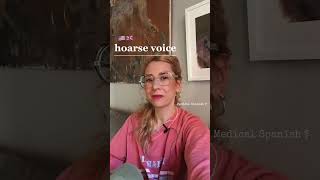 How to say HOARSE VOICE in Spanish [upl. by Norramic442]