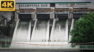 MALAMPUZHA DAM SHUTTERS OPENED  PALAKKAD MALAMPUZHA DAM  MALAMPUZHA DAM OPENED  4K [upl. by Norved]