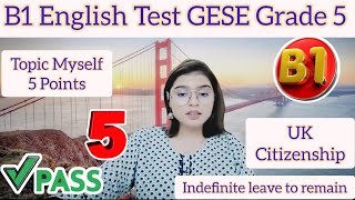 Full Test B1 English test GESE Grade 5  SELT British Citizenship Trinity College London ILR UK [upl. by Delaney]