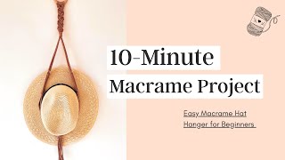 Super Easy DIY Macrame Hat Hanger Tutorial for Beginners [upl. by Oruam]