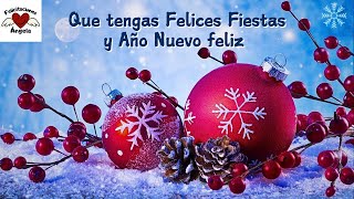 Que tengas Felices fiestas y Año Nuevo Feliz 🎧 Navidad  Felicitaciones Ángela [upl. by Anaujd450]