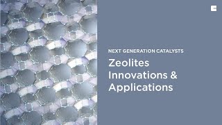 Zeolites Innovations amp Applications  enables cleaner cement production  next generation catalysts [upl. by Riabuz]