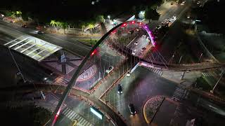 Malecón y Polígono central del Gran Santo Domingo de noche 4K [upl. by Oliric]