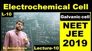 L10 Electrochemical cellGalvanic Cell concept  NEET JEE AIIMS 2019 Electrochemistry By AArora [upl. by Day]