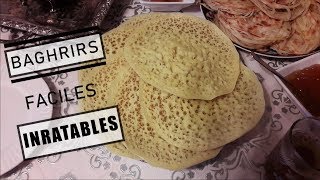 Baghrirs  Crêpes aux mille trous  recette INRATABLE et RAPIDE [upl. by Jemine889]