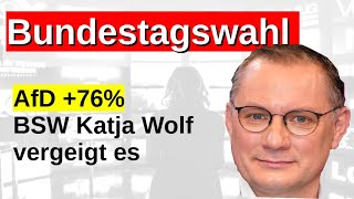 Bundestagswahl Sonntagswahlen Prognose Vorhersage AfD klarer Sieger Hochrechnung BSW verliert [upl. by Audly632]