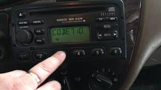 Ford radio 6000CD RDS EON unlock [upl. by Plusch]