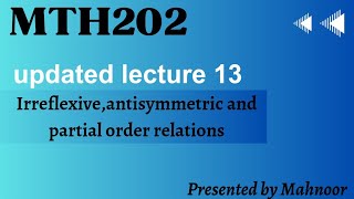 mth202 short lecture 13  vu updated short lecture 2024  by Mahnoor [upl. by Ailatan135]