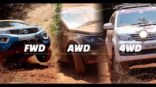 FWD vs AWD vs 4x4 explained  Nexon vs Hexa vs Fortuner [upl. by Pelaga]