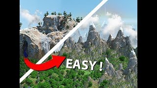 Easy Trick To Making EPIC Minecraft Landscape [upl. by Alviani582]