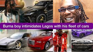 Burna boy showing Off his intimidating cars collection As Seyi Vibez Acquires Lamborghini [upl. by Murtha]