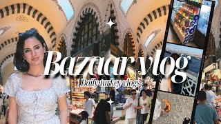 جولة في بزرات اسطنبول👗🍱♥️İstanbul BAZAAR vlog 🇹🇷 [upl. by Sinnard]