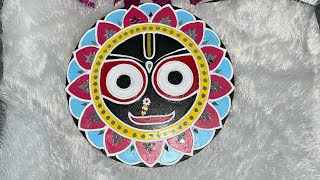 How to make Lippan art Jagannath ji lippan art Full tutorial artforyou01 [upl. by Kcolttam]