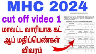 MHC cut off mark video 1 மாவட்ட வாரியாக கட் ஆப் மதிப்பெண்கள் விவரம் [upl. by Salkcin]