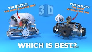 The Most Interesting Engine in the World Citroen 2CV Vs VW Beetle [upl. by Aramo]