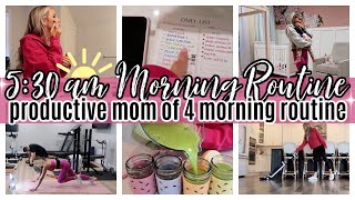 NEW 530 AM MORNING ROUTINE MOM OF 4 PRODUCTIVE MORNING ROUTINE TIFFANI BEASTON HOMEMAKING 2023 ☀️ [upl. by Chen]