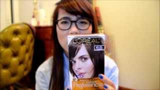 Dyeing Hair From Black to Brown  Loreal Paris Superior Preference 4G Dark Golden Brown [upl. by Marlowe]