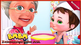 Oma Oma wunderbar  Babylieder – Kinderreime und Kinderlieder Bmbm Cartoon  Zeichensprache 95 [upl. by Wittenburg]