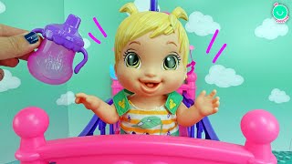 Mi primera BEBÉ SALTITOS muñeca Baby Alive que habla y salta ¡Muy divertida [upl. by Miarfe213]