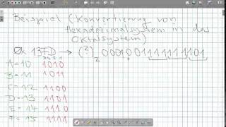 INF1003 Zahlensysteme III Hexadezimal zu Oktal [upl. by Shalna]