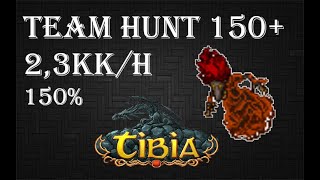 Tibia  Gazer Spectres  Team Hunt x4 150  23kkh 150  50 Charms [upl. by Noyerb]