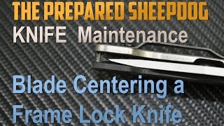 Knife Maintenance  Blade Centering a Frame Lock Folding Knife [upl. by Asilam]