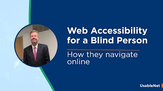 Web Accessibility for a Blind Person [upl. by Ferne]