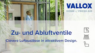 Vallox Zu und Abluftventile [upl. by Siriso]