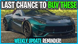 LAST CHANCE To Take Advantage Of This Weeks GTA 5 Online Weekly Update Deals amp Discounts [upl. by Marelya]