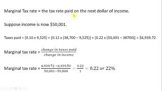 Federal Income Tax Calculating Average and Marginal Tax Rates [upl. by Behah]