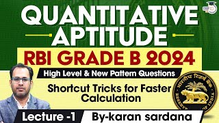 Quantitative Aptitude for Rbi Grade B Exam  Lec 1  Shortcut Tricks  Rbi Grade B 2024  StudyIQ [upl. by Lehcer]