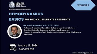 Basic Hemodynamics  By Dr Nandan Anavekar  Hosted by the ACC Medical Student Member Community [upl. by Sairtemed]