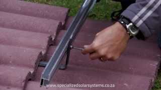 SSS Mounting a rail bracket system on roof tiles for solar rooftop DIY [upl. by Ruberta]