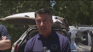 Gov Sandoval tours Panaca bomb site [upl. by Haimerej]