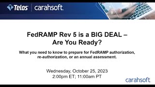 FedRAMP Rev 5 is a BIG DEAL – Are You Ready [upl. by Yregerg]