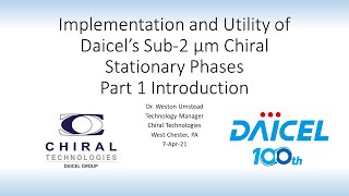 Implementation and Utility of Daicel’s Sub 2 µm Chiral Stationary Phases  Part 1 of 3 [upl. by Atiuqan]