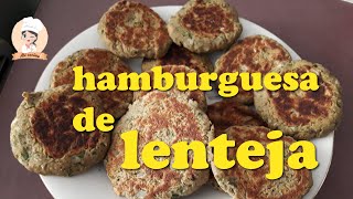 Hamburguesa de lenteja  Fácil y rápido [upl. by Dearman272]