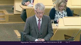 Stage 3 Proceedings Aggregates Tax and Devolved Taxes Administration Scotland Bill  1 October 20 [upl. by Donelle]