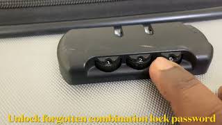 How To Unlock Reset Forgotten Combination Lock password in Trolley Bag Luggage  Hindi [upl. by Eelarac344]