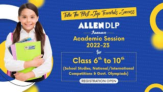 Allen DLP announces admission for session 202223 [upl. by Claiborne]