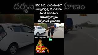 550 km కాలినడకన వెళ్తున్న కన్నె సాములు like1k trendingviralvideo facts ayyappa shortvideo [upl. by Cestar]