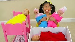 Wendy Pretend Play Baby Bedtime w Cute Girl Baby Dolls Toys [upl. by Theta]