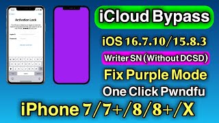 iPhone 7788X iOS 1615 iCloud Bypass Write SN Without DCSD Cable [upl. by Aiel330]